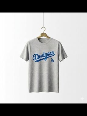 Women's Dodgers Grey Short Sleeve Tee Size Large